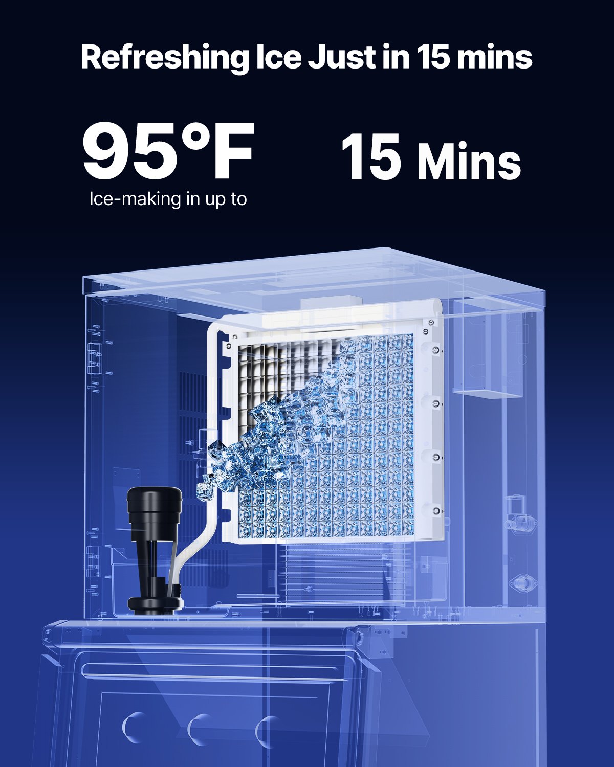 Commercial Ice Maker Machine - Head, 249.5 kg/Day Stainless Steel Ice Machine with Self-Cleaning, Scheduled Ice-Making, Adjustable Thickness, Ideal for Restaurant Bar Cafe Hotel - Head Only