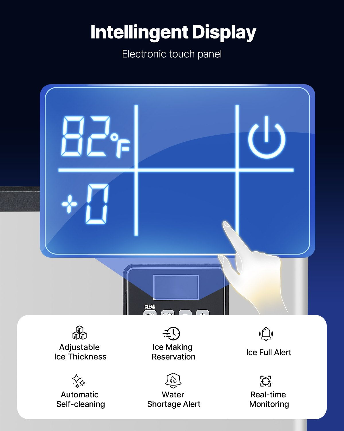 Commercial Ice Maker Machine - Head, 249.5 kg/Day Stainless Steel Ice Machine with Self-Cleaning, Scheduled Ice-Making, Adjustable Thickness, Ideal for Restaurant Bar Cafe Hotel - Head Only