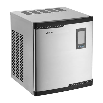 Gewerbliche Eismaschine – Prozessor, 136 kg/Tag, Edelstahl, mit programmierter Eisproduktion, Selbstreinigung, einstellbarer Eisdicke, ideal für Restaurants, Bars, Cafés und Hotels – nur Prozessor