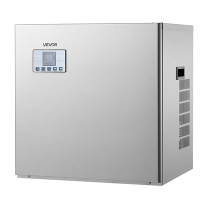 Gewerbliche Eismaschine – Prozessorkopf, 181 kg/Tag, Edelstahl-Eismaschine mit programmierter Eisproduktion, Selbstreinigung, einstellbarer Eisdicke, ideal für Restaurants, Bars, Cafés und Hotels – nur Prozessorkopf