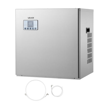 Gewerbliche Eismaschine – Prozessorkopf, 181 kg/Tag, Edelstahl-Eismaschine mit programmierter Eisproduktion, Selbstreinigung, einstellbarer Eisdicke, ideal für Restaurants, Bars, Cafés und Hotels – nur Prozessorkopf