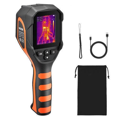 Thermal Camera, 320 x 240 TISR Super Resolution, Thermal Imaging Camera with 2MP Visual Camera, 160 x 120 IR Resolution, 25 HZ Refresh Rate, -4°F to 1022°F, 4 Image Modes & 6 Color Palettes