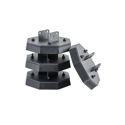 RV Leveling Pads, 4-Pack Rubber Trailer Jack Pads, Each with 5000 lbs Capacity, Standard Jack Stabilizer Pad with Large Surface Area, Ideal for Scissor Jack Feet 5th Wheels Class A/C Motorhomes