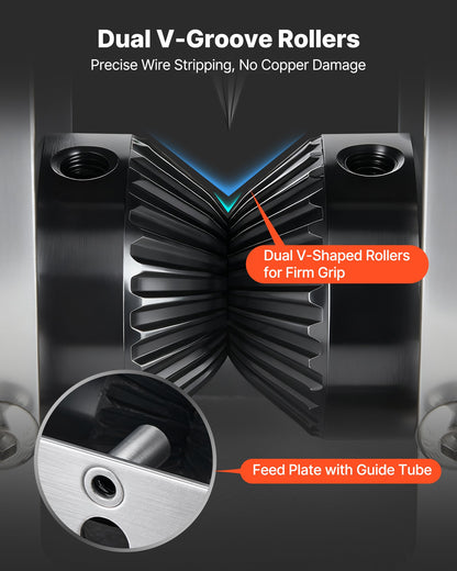 Manual Wire Stripper Machine, 1.5-30 mm, Copper Cable Stripper Tool, Hand Crank or Drill Powered Modes, Heavy-Duty Q235 Frame Wire Stripping Machine, Easy to Use, for Scrap Copper Recycling