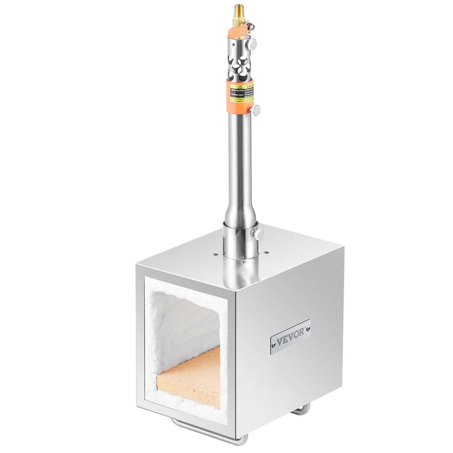 Tragbare Propangas-Esse, 1-flammige Hufschmiede-Esse, 2600℉ Werkzeug- und Messerherstellungs-Gasschmiede, quadratische Edelstahl-Gasschmiedewerkzeuge und -ausrüstung mit großem Fassungsvermögen für die Metallschmiedekunst