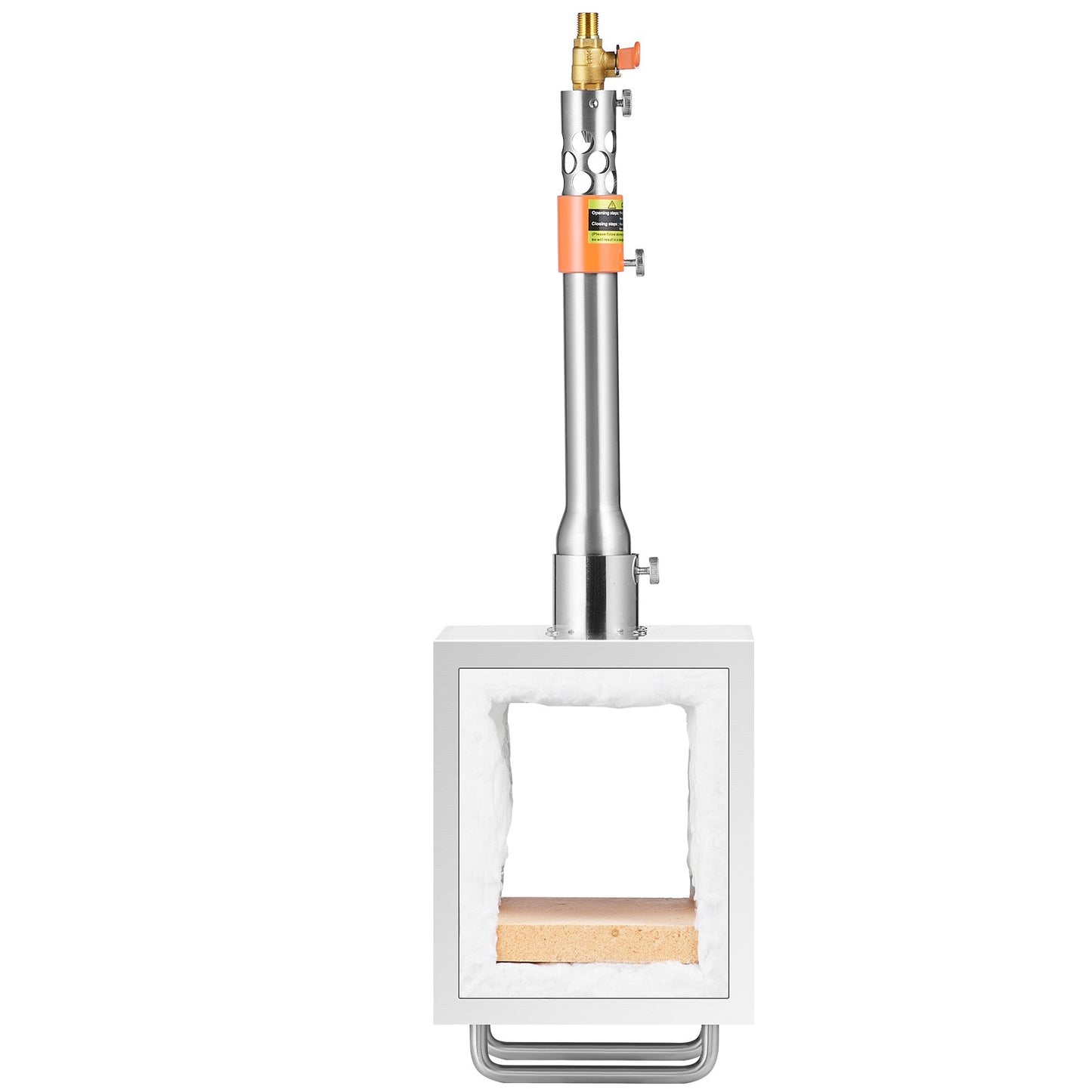 Tragbare Propangas-Esse, 1-flammige Hufschmiede-Esse, 2600℉ Werkzeug- und Messerherstellungs-Gasschmiede, quadratische Edelstahl-Gasschmiedewerkzeuge und -ausrüstung mit großem Fassungsvermögen für die Metallschmiedekunst