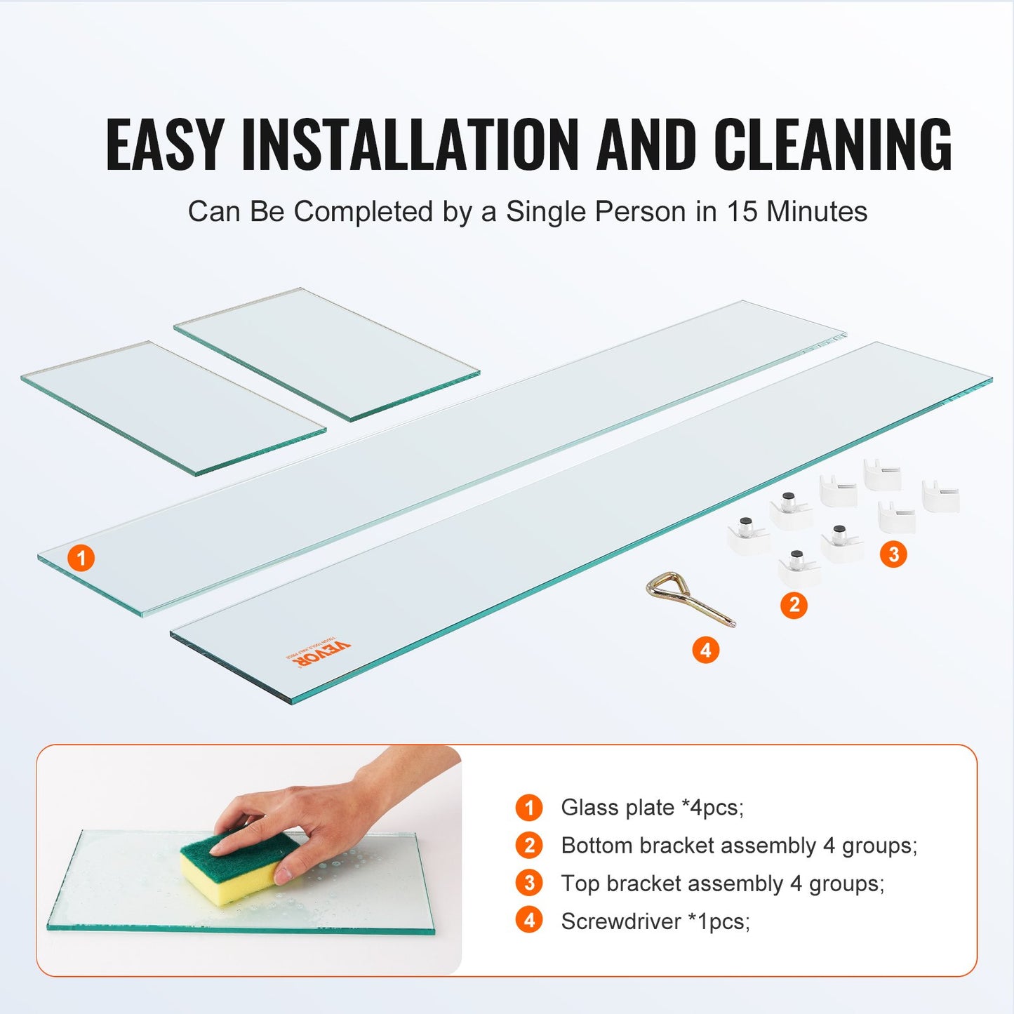 Windschutz für Feuerstelle, 96,5 x 26,7 x 15,2 cm (38 x 10,5 x 6 Zoll) großer, rechteckiger Glasschutz, 0,8 cm (0,3 Zoll) dicke Feuerplatte, Flammenschutz aus klarem Sicherheitsglas, stabiler Windschutz für Propangas, Gas und den Außenbereich