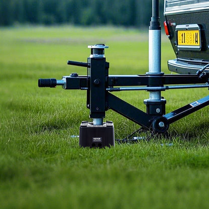 Stützblock für Wohnwagen, 15 cm hoher, hochbelastbarer Nivellierblock für Wohnmobile mit einer Tragkraft von 2722 kg, Stützfuß für Wohnmobile, Motorradständer, Hocker, Campingzubehör für Wohnwagen, Sattelauflieger und Wohnmobile der Klasse A/C