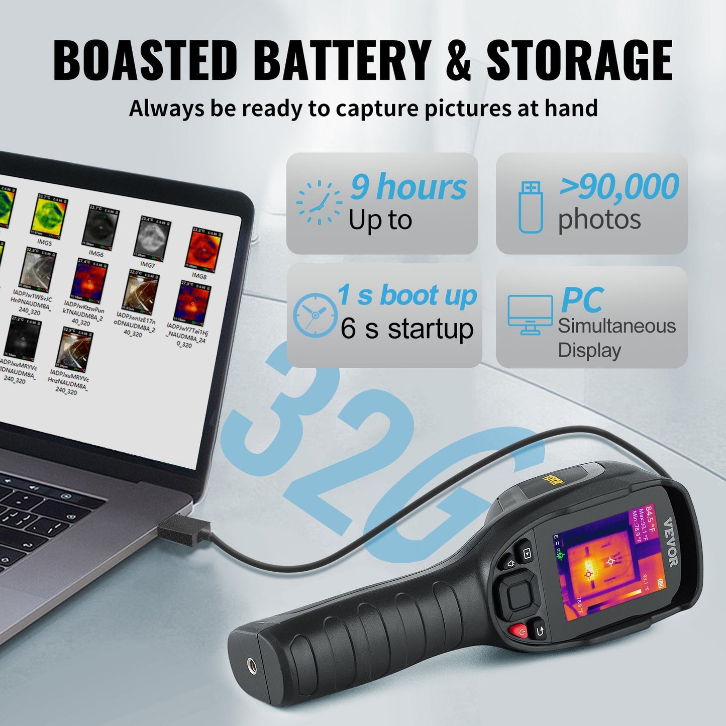 Infrared Thermal Imager Thermal Camera IR Resolution 240x180 7.1 cm LCD Screen