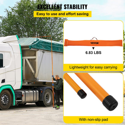 Ladehöhenmesslatte, 6 m lange, robuste LKW-Höhenmesslatte aus Fiberglas mit verstellbarer Stange, nichtleitende LKW-Höhenmesslatte mit Tragetasche, Höhenmesslatte für LKWs und Autotransporter