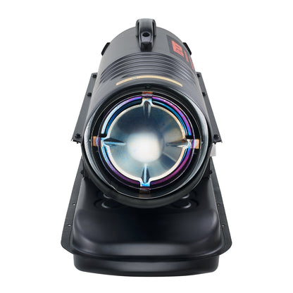 Petroleum-/Diesel-Heißluftheizung, 70.000 BTU, tragbar mit Thermostatsteuerung, 19-Liter-Tank, effiziente Petroleumheizung für den Innen- und Außenbereich, geeignet für Zuhause, Baustellen, Industrie und Werkstätten, Schwarz