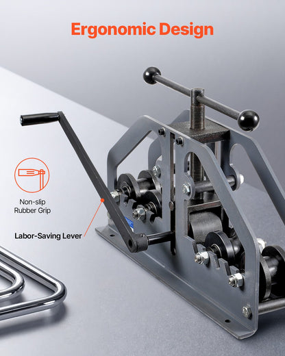 Rohrbiegemaschine, max. 1-1/2" (38 mm), manuelle Rohrbiegemaschine mit 6 Biegebacken, 360°-Biegewerkzeug für Kupfer- und Aluminiumrohre (Vierkant-, Rund- und Flachrohre), ideal für Klimaanlagen, Kfz-Reparaturen