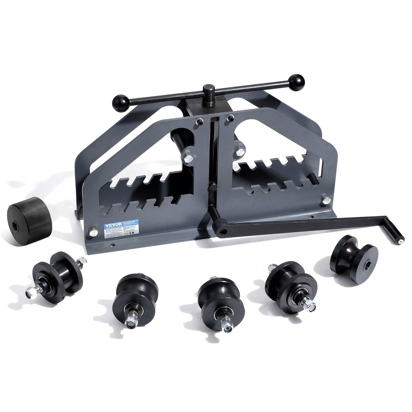 Rohrbiegemaschine, max. 1-1/2" (38 mm), manuelle Rohrbiegemaschine mit 6 Biegebacken, 360°-Biegewerkzeug für Kupfer- und Aluminiumrohre (Vierkant-, Rund- und Flachrohre), ideal für Klimaanlagen, Kfz-Reparaturen