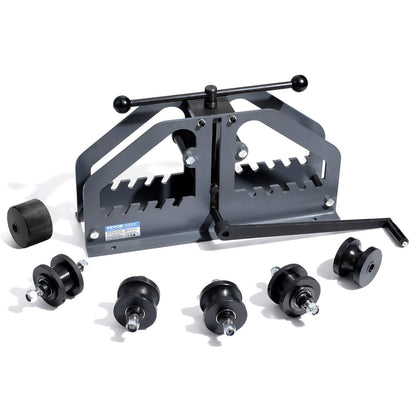 Rohrbiegemaschine, max. 1-1/2" (38 mm), manuelle Rohrbiegemaschine mit 6 Biegebacken, 360°-Biegewerkzeug für Kupfer- und Aluminiumrohre (Vierkant-, Rund- und Flachrohre), ideal für Klimaanlagen, Kfz-Reparaturen