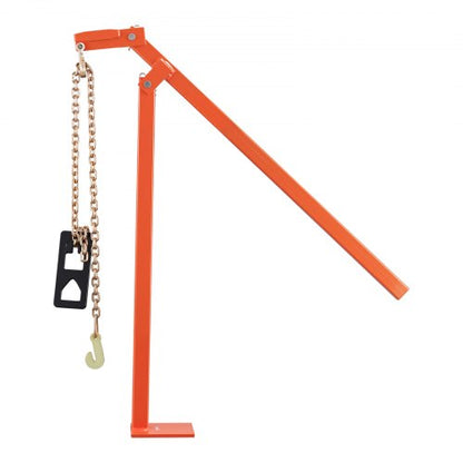 91.4 cm T Post Puller, Heavy Duty Fence Post Pullers with Puller Plate & 119 cm Lifting Chain, Labor-Saving T-Post Remover Tool for Round Fence Posts, Sign Posts & Tree Stumps