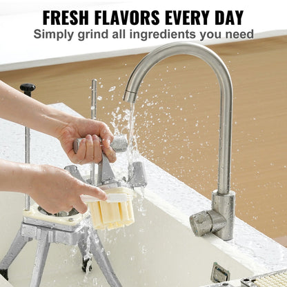 Commercial Vegetable Fruit Chopper, Stainless Steel French Fry Cutter with 4 Blades 1/4" 3/8" 1/2", 6-wedge Slicer, Chopper Dicer with Tray, Heavy Duty Cutter for Potato Tomato Onion Mushroom