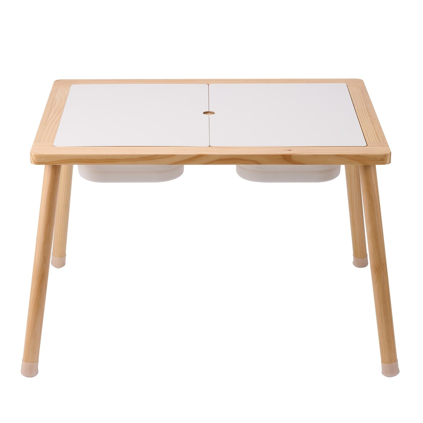 Sinnes- und Spieltisch für Kleinkinder, Aktivitätstisch mit 3 faltbaren Aufbewahrungsboxen und doppelseitiger Tafel, Sand- und Wassertisch für drinnen und draußen, Sinnes- und Spieltisch aus Holz zum Zeichnen, Lernen und Essen