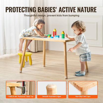 Sinnes- und Lerntisch für Kleinkinder, Aktivitätstisch mit doppelseitiger Tischplatte und rutschfesten Füßen, Spieltisch für drinnen und draußen, Sinnes- und Lerntisch aus Holz, ideales Geschenk für Jungen und Mädchen