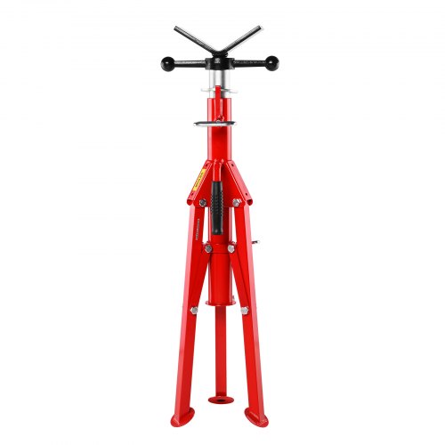 V Head Pipe Stand Adjustable Height 71.1–132.1 cm 2500lbs Pipe Jack Stands Folding Portable High Folding Pipe Stand with V Head Fold A Trailer Jacks