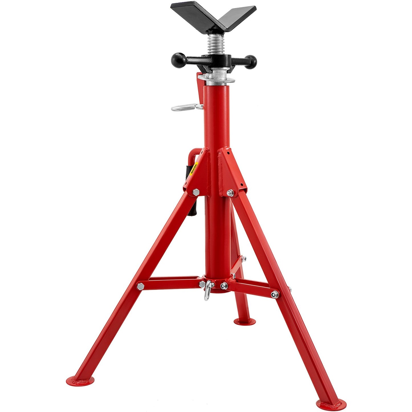 V Head Pipe Stand 0.3-30.5 cm Capacity, Adjustable Height 71.1-132.1 cm, Pipe Jack Stands 1133.9 kg Load Capacity, Portable Folding Pipe Stands, Carbon Steel Body More Durable
