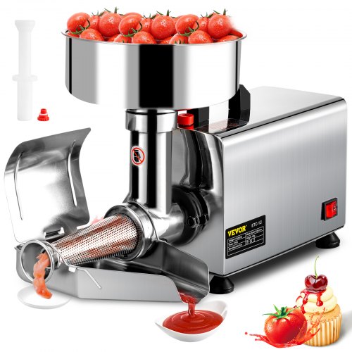 Electric Tomato Strainer 370W Tomato Milling Machine Stainless Steel Tomato Sauce Maker Pure Copper Motor Tomato Sauce Maker 90-160 KG Per Hour for Food Strainer and Sauce Maker
