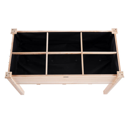 Hochbeet aus Holz, 120 x 58 x 76 cm, für Blumen, Gemüse und Kräuter