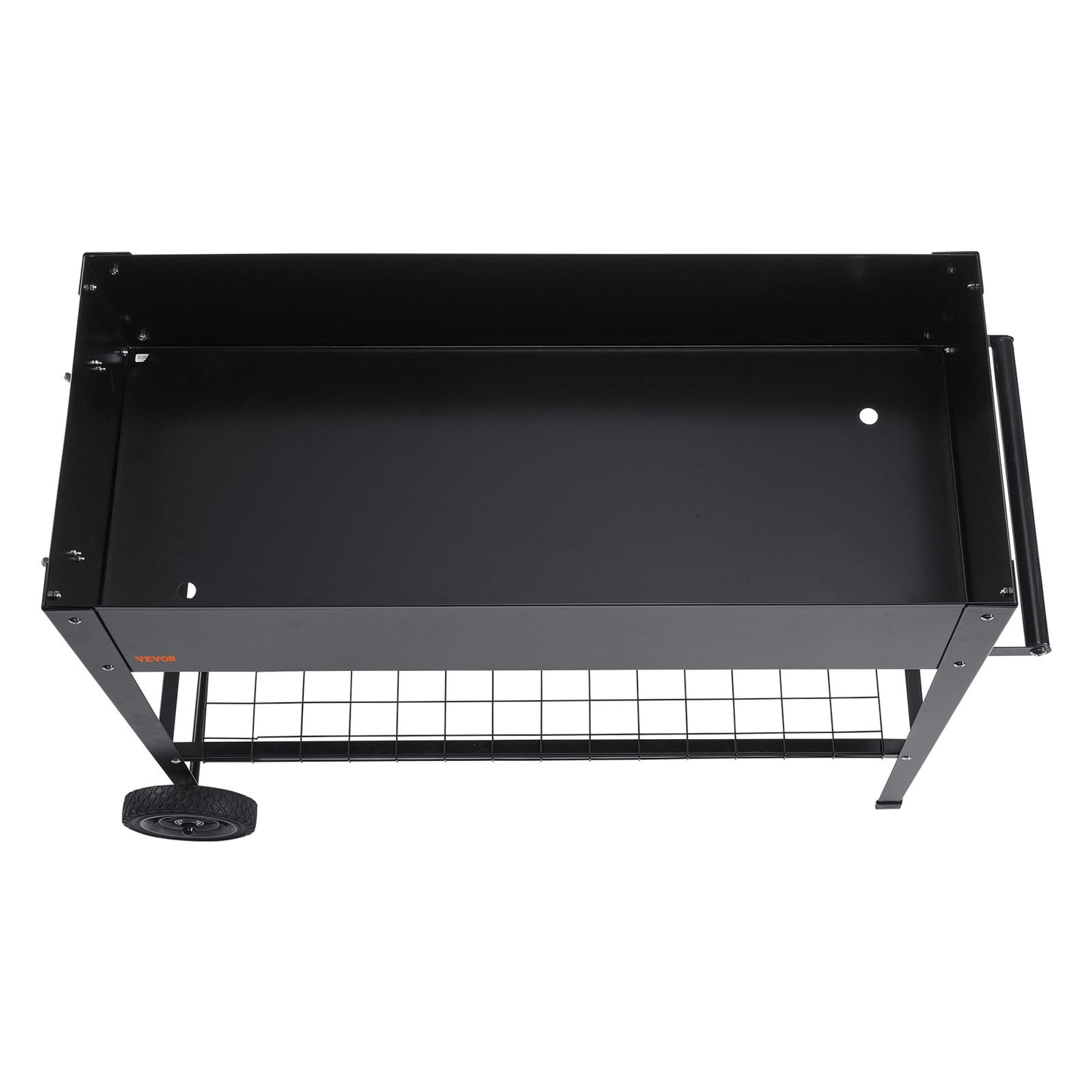 Hochbeet, 108 x 50 x 80 cm (42,5 x 19,5 x 31,5 Zoll), verzinkter Metall-Pflanzkasten, erhöhter Pflanzkasten mit Füßen, für den Anbau von Blumen, Gemüse und Kräutern im Garten, auf der Terrasse oder dem Balkon, schwarz