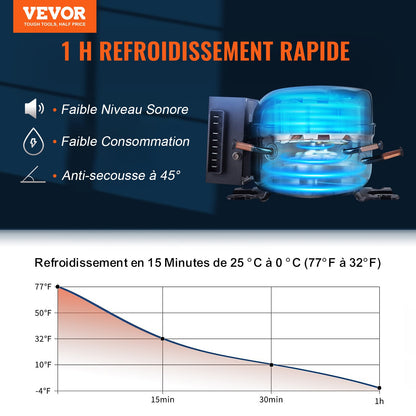 Tragbarer Autokühlschrank mit Gefrierfach, Kompressor, 45,4 l, zwei Temperaturzonen für Auto und Zuhause