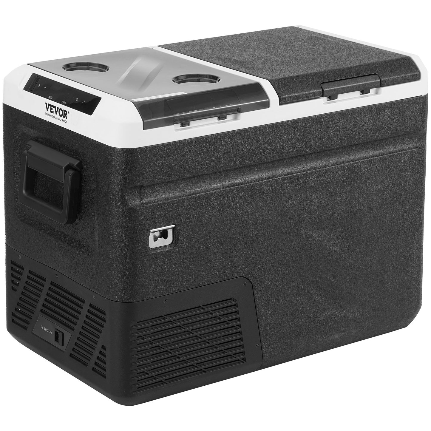 Tragbarer Autokühlschrank mit Eiswürfelfunktion, 12-Volt-Kühlschrank, 36 Liter Kühlfach mit einer Temperaturzone, einstellbare Temperatur von -20 °C bis 20 °C, Kompressorkühler für Camping, Auto und Wohnmobil