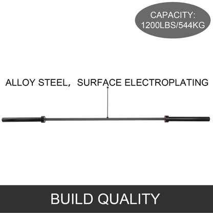 2m Barbell 15KG Weight Lifting Bar Workout Fitness Exercise Bench Press Bar for Weight Lifting Bar Weight Bar Bench Lifting Squat with Buckles and Clamps Grey