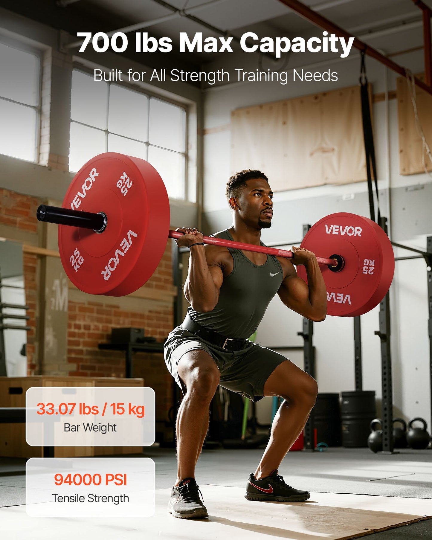 180 cm lange Langhantelstange, geeignet für 2-Zoll-Gewichtsscheiben, mit gerändeltem Griff für Krafttraining, Gewichtheben, Kniebeugen, Kreuzheben, Bankdrücken, Bizepscurls und Schulterdrücken, maximale Belastbarkeit: 317 kg