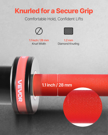 180 cm lange Langhantelstange, geeignet für 2-Zoll-Gewichtsscheiben, mit gerändeltem Griff für Krafttraining, Gewichtheben, Kniebeugen, Kreuzheben, Bankdrücken, Bizepscurls und Schulterdrücken, maximale Belastbarkeit: 317 kg