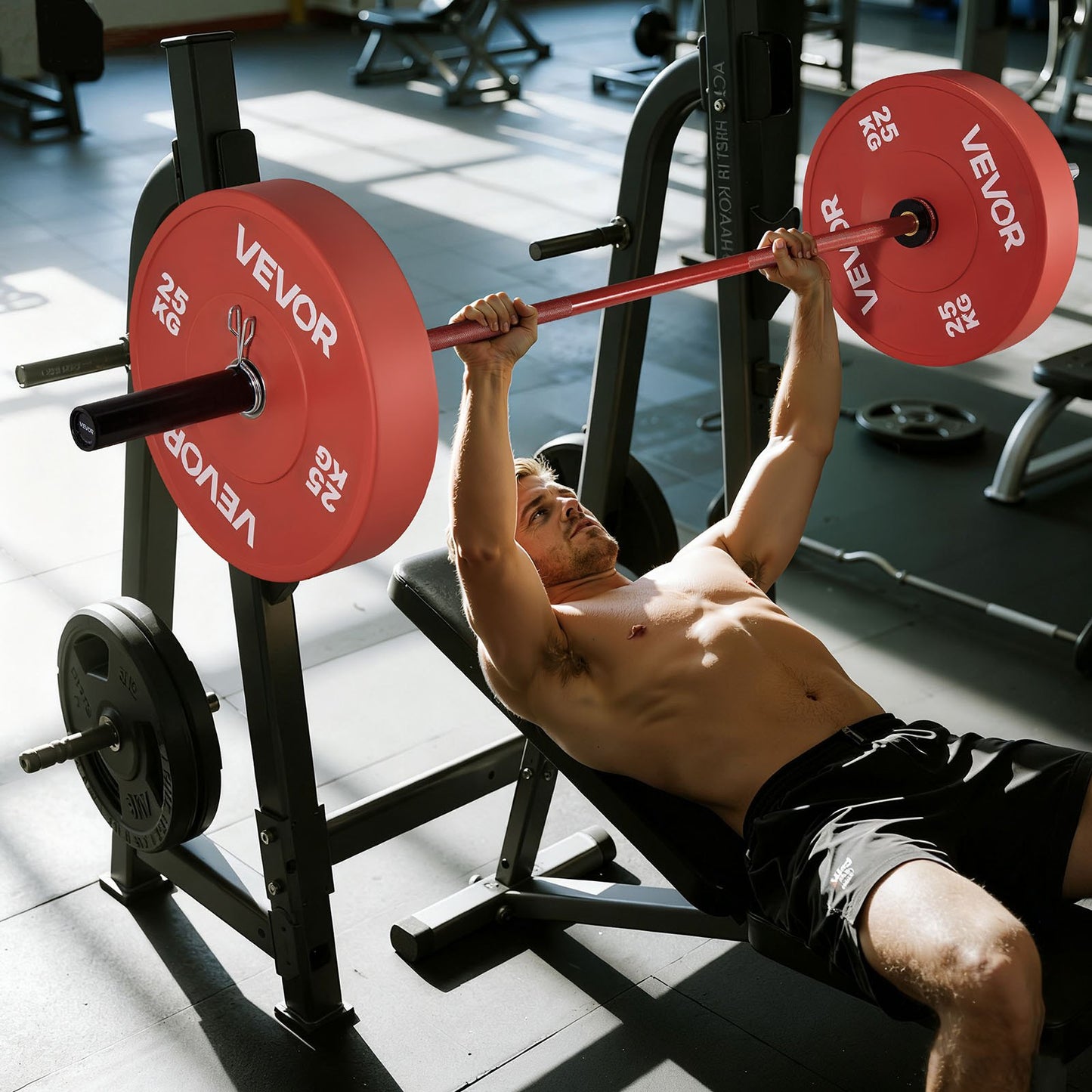 180 cm lange Langhantelstange, geeignet für 2-Zoll-Gewichtsscheiben, mit gerändeltem Griff für Krafttraining, Gewichtheben, Kniebeugen, Kreuzheben, Bankdrücken, Bizepscurls und Schulterdrücken, maximale Belastbarkeit: 317 kg