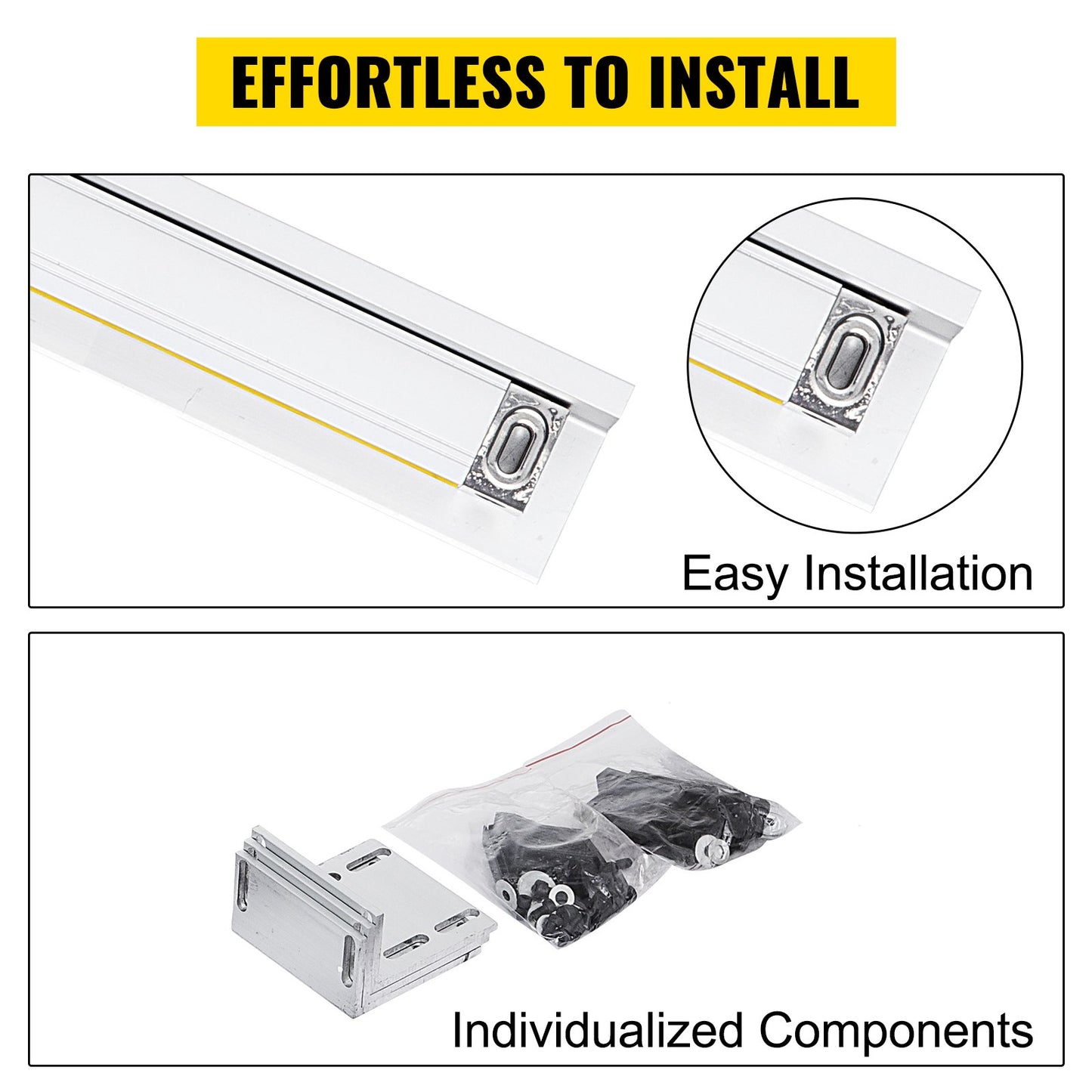 2 Präzisions-Linearmaßstäbe mit Längen von 250 mm und 1000 mm (10 Zoll und 40 Zoll)