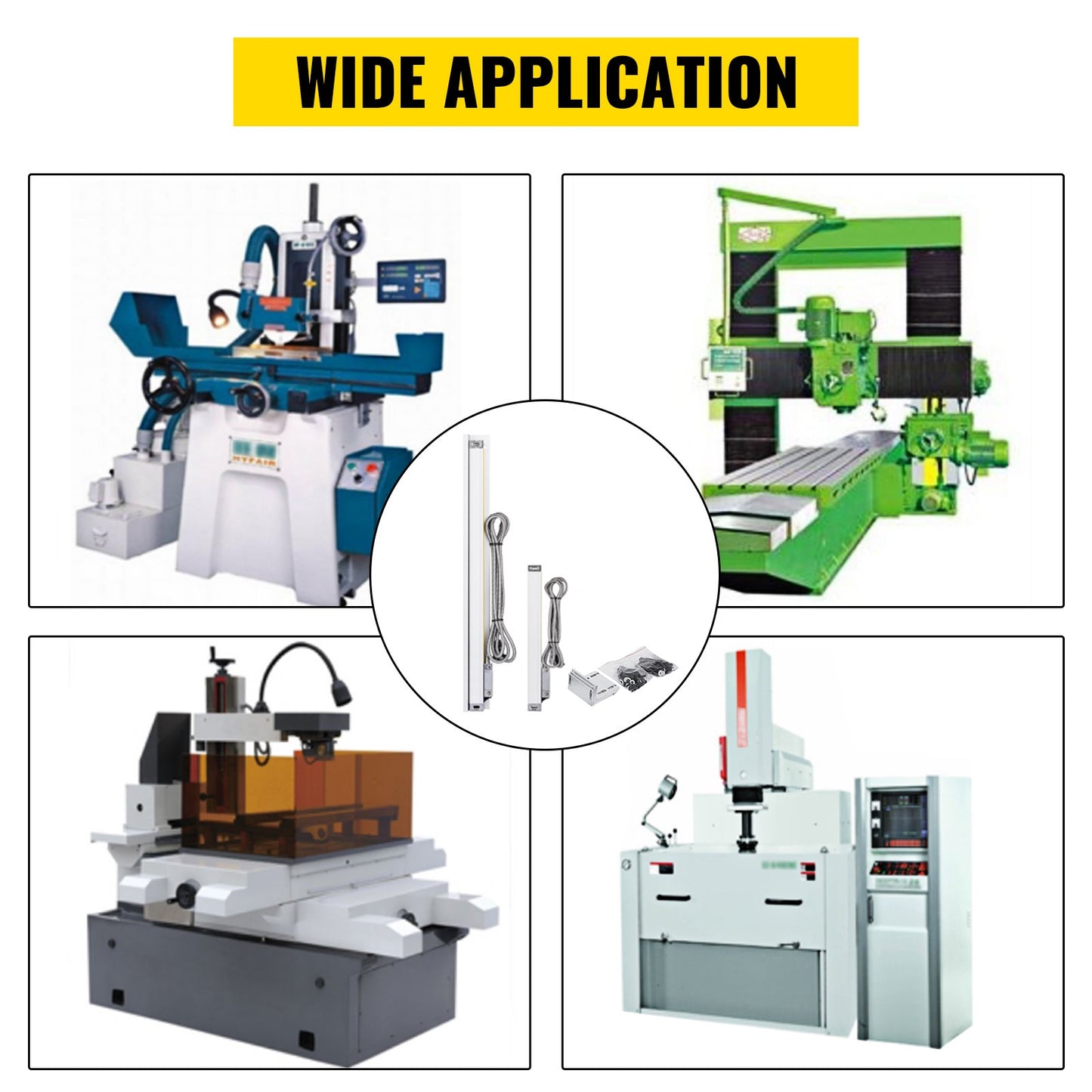 2 Präzisions-Linearmaßstäbe mit Längen von 250 mm und 1000 mm (10 Zoll und 40 Zoll)