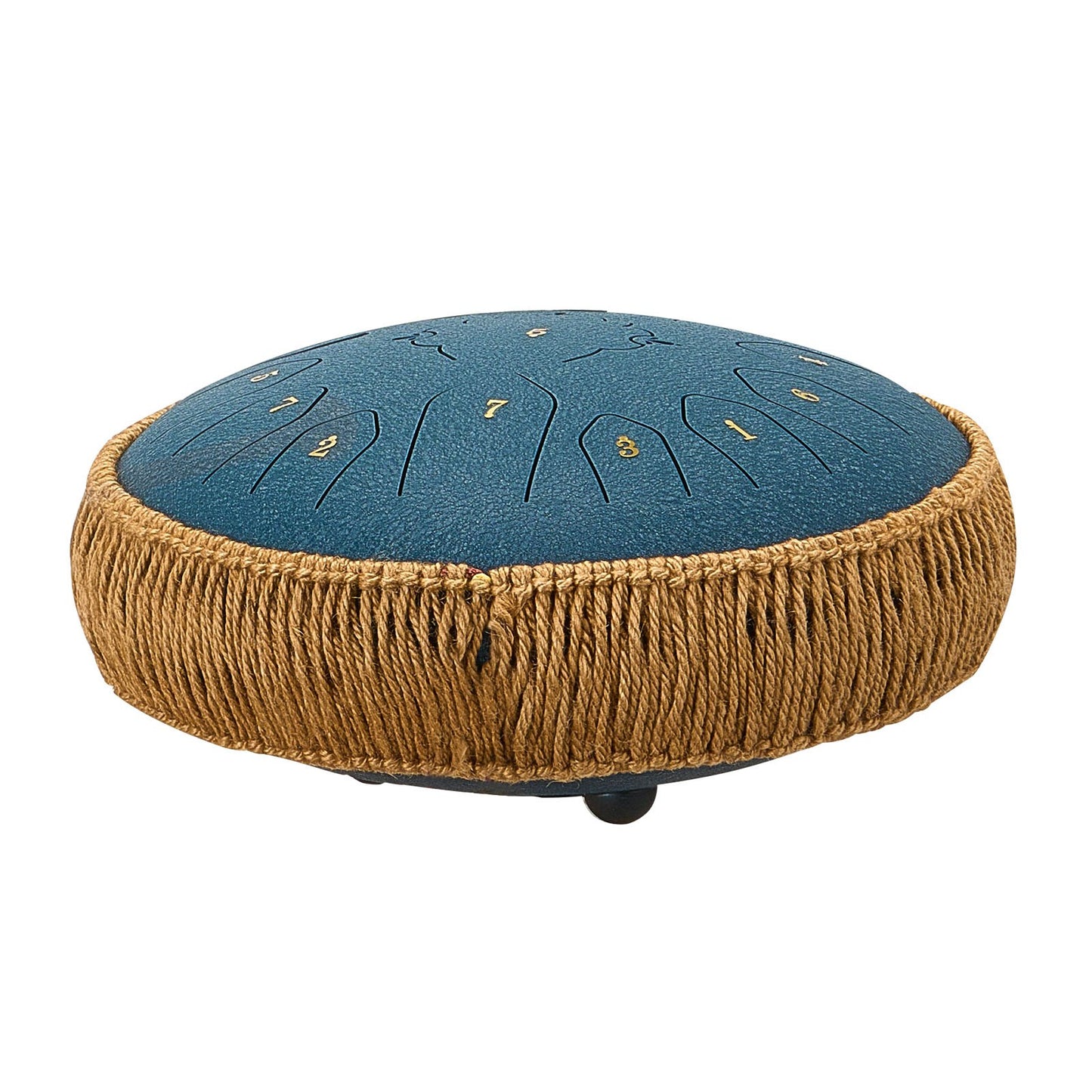 Steel Tongue Drum, 30.5cm 13 Notes Rain Drum for Outside Garden, C Major Musical Drums with Music Book & Mallets, Percussion Instrument for Meditation Yoga Beginner Musical Education, Navy Blue