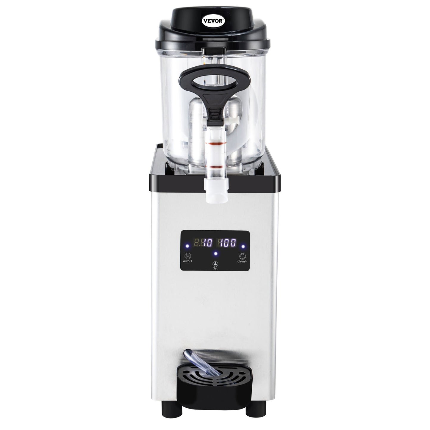 Gewerbliche Slush-Maschine, 6 l/1,6 Gallonen, 25 Becher, Einzelbehälter, 705 W, 220 V, Edelstahl, Margarita-Smoothie-Zubereiter, Slush-Maschine für Supermärkte, Cafés, Restaurants, Bars und den Heimgebrauch