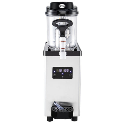 Gewerbliche Slush-Maschine, 6 l/1,6 Gallonen, 25 Becher, Einzelbehälter, 705 W, 220 V, Edelstahl, Margarita-Smoothie-Zubereiter, Slush-Maschine für Supermärkte, Cafés, Restaurants, Bars und den Heimgebrauch