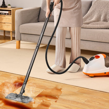 Dampfreiniger, vielseitiger und leistungsstarker Dampfreiniger mit 23 Zubehörteilen, extra langem Netzkabel, 2,6-Liter-Tank und Tragegriff, für Fugen, Fliesen, Böden, Haushaltsgeräte, Haus und Auto