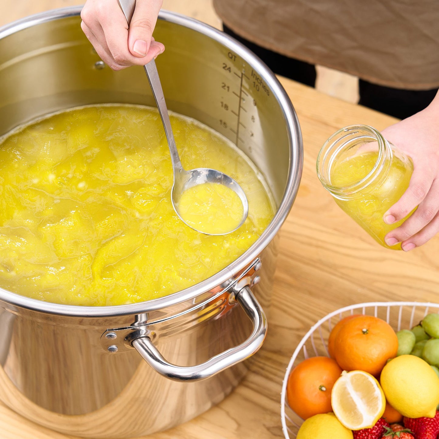 Einmach-Starterset, 11-teiliges Edelstahl-Einmachset für Wasserbad-Einsteiger, Einmachwerkzeug-Set: Topf, Einsatz, Deckel, Schöpfkelle, Trichter, Zange, Glasheber, Schraubenschlüssel, Messbecher