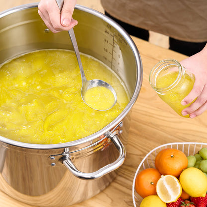 Einmach-Starterset, 11-teiliges Edelstahl-Einmachset für Wasserbad-Einsteiger, Einmachwerkzeug-Set: Topf, Einsatz, Deckel, Schöpfkelle, Trichter, Zange, Glasheber, Schraubenschlüssel, Messbecher