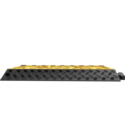 3 Channel Rubber Cable Protector Ramp 94.5x50x8 cm Heavy Duty Cable Wire Cord Cover Ramp Speed Bump Driveway Hose Cable Ramp Protective Cover