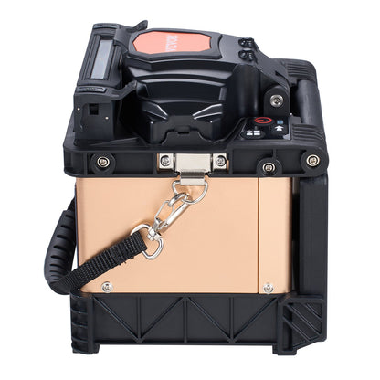 Fiber Fusion Splicer 4 Motors, Clad Alignment Fiber Optic Splicer 6s Splicing & 13s Heating, Fiber Splicer Machine with 5" Touch Screen, 3 in 1 Fiber Holder, 7800mAh Battery for SM MM DS NZDS