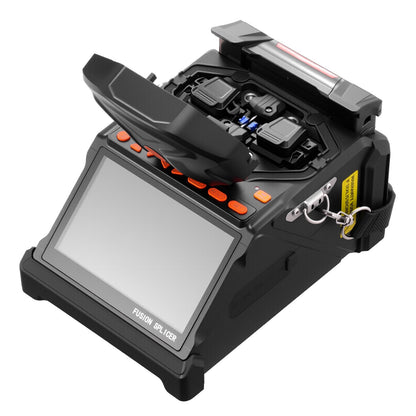 Fiber Fusion Splicer 6 Motors, Core & Clad Alignment Fibers Optic Splicer with 6s Fast Splicing and 13s Heating, 5" LCD Screen, 3 in 1 Fiber Holder, 7800mAh Battery for SM MM DS NZDS Fibers