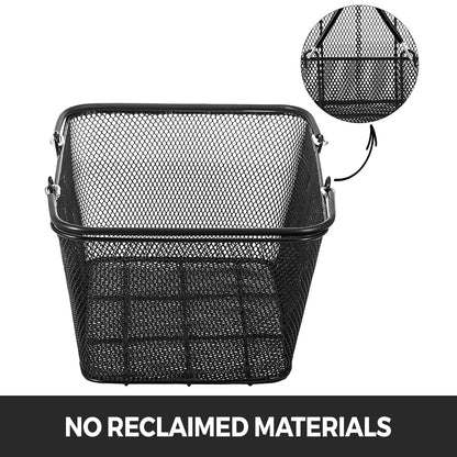 Shopping Baskets with Handles, 12PCS, Black Metal Shopping Basket, Portable Wire Shopping Basket, Black Wire Mesh shopping Basket Set for Supermarkets, Retail Stores, Grocery Shopping, Black