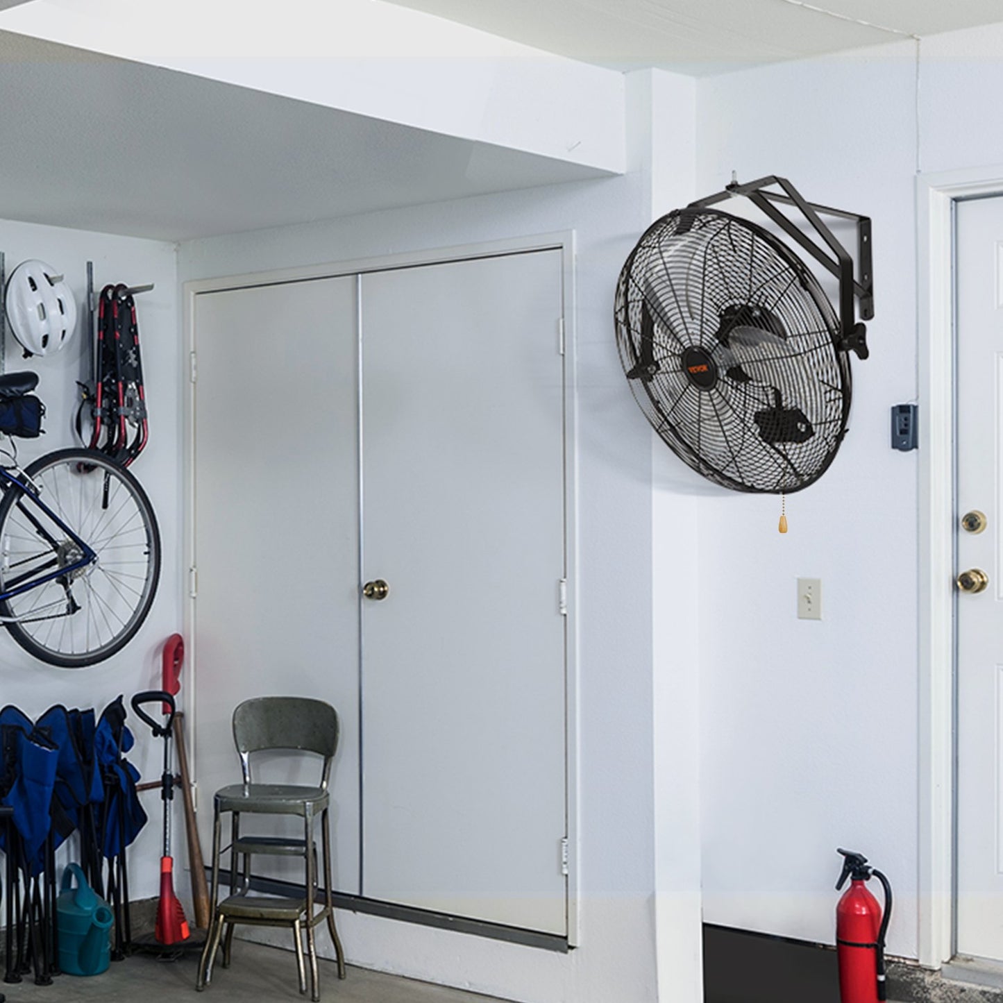 Wall Fan, 57cm Waterproof Wall Fan, 3 Speeds, 4150 CFM, Commercial Residential Fan for Cooling Warehouse, Greenhouse, Workshop, Patio, Black