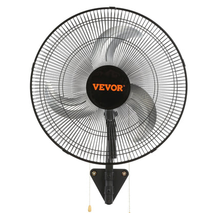 Wall Fan, 17.5 inch Wall Fan 4000 CFM, 3 Speeds, Residential and Commercial Fan for Cooling Warehouses, Greenhouses, Workshops, Patios and Basements, Black