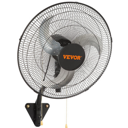Wall Fan, 17.5 inch Wall Fan 4000 CFM, 3 Speeds, Residential and Commercial Fan for Cooling Warehouses, Greenhouses, Workshops, Patios and Basements, Black