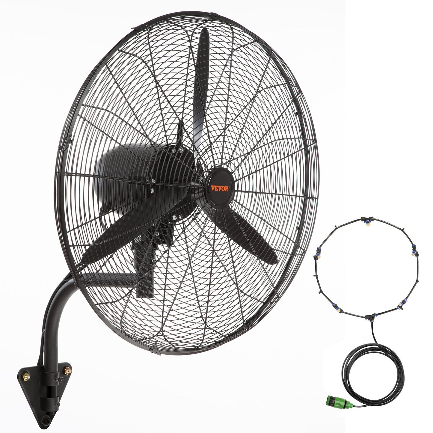 Mist Fan, 24.2 inch Oscillating Waterproof Fan, 3 Speeds, 7000 CFM, Commercial or Residential Fan for Cooling Warehouse, Greenhouse, Workshop