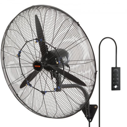 Mist Fan, 29.5 inch Waterproof Industrial Fan, 3 Speeds, 9500 CFM, Commercial or Residential Fan for Cooling Warehouse, Greenhouse, Workshop